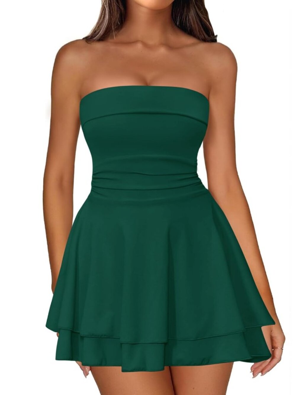 IWD Women's Sexy Tube Top Mini Dress Strapless Corset Short Party Dresses